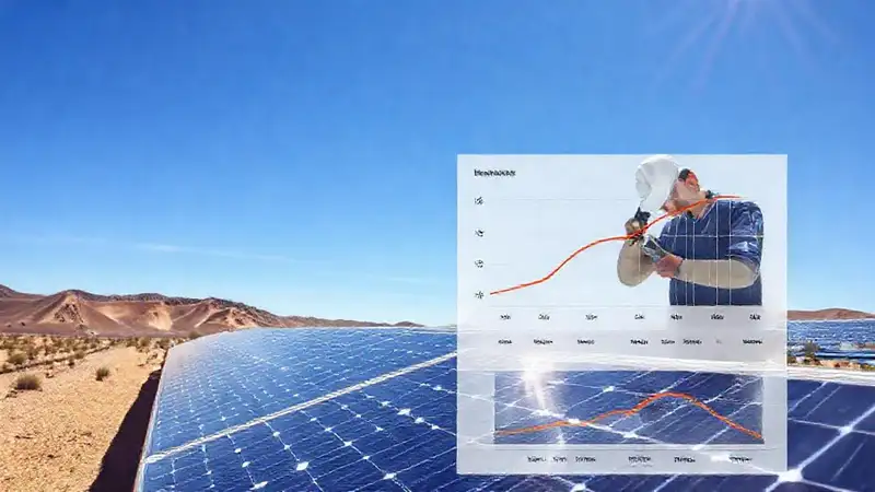 Paneles solares brillan en el desierto