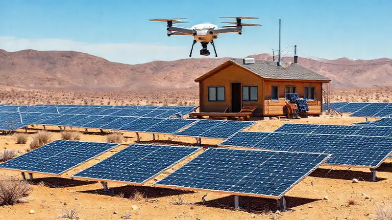 Paneles solares alimentan un estilo futurista