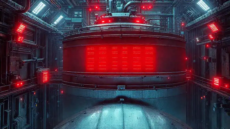 Silo industrial futurista y peligroso