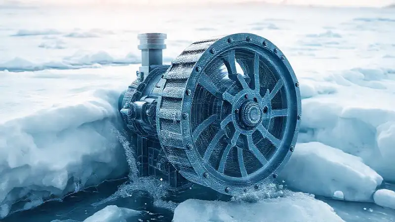Turbina hidroeléctrica genera energía en invierno