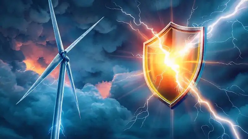 Turbina en tormenta