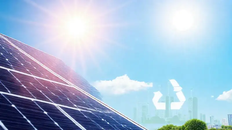 Ciudad futurista usa energía solar brillante