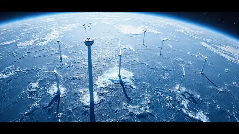 Turbinas marinas monitorean el océano futurista