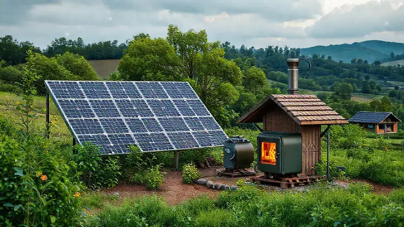 Energía sostenible ilumina un paisaje rural