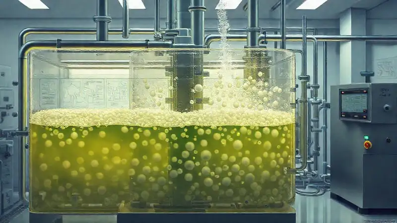 Un bioreactor analiza digestión anaeróbica limpia