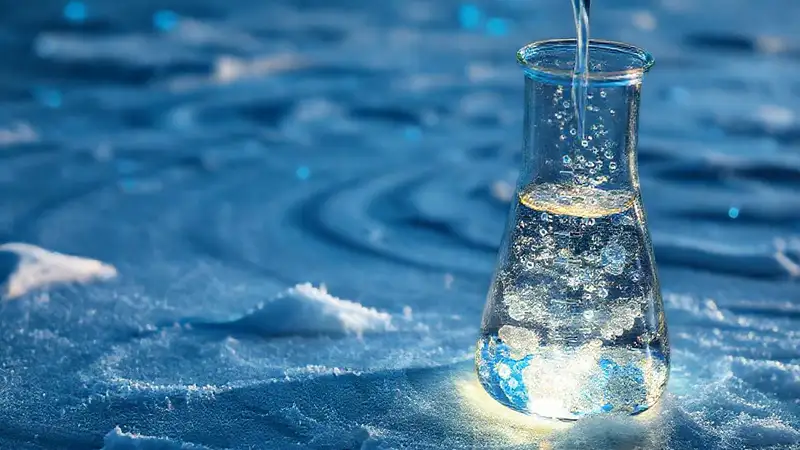 Un beaker de biodiesel captura energía glacial