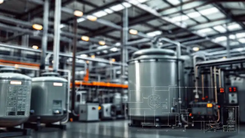 Almacén industrial, representación técnica precisa