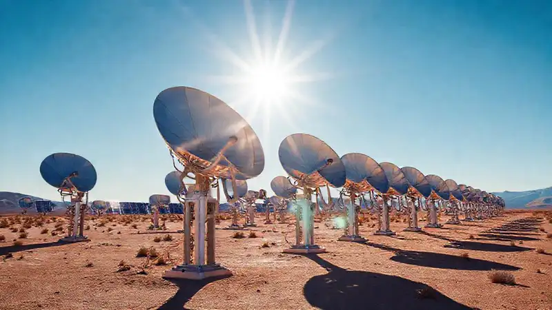 Torres solares generan energía limpia en el desierto