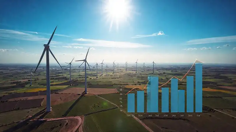 Turbinas eólicas: paisaje moderno