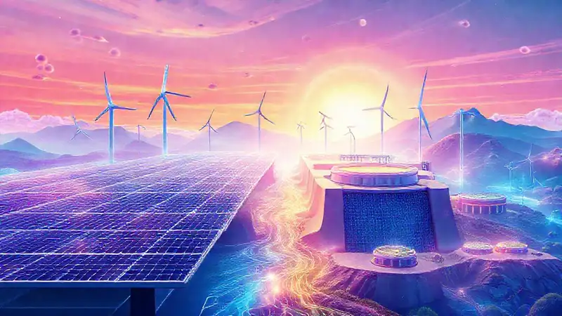 Energía limpia e innovadora florece visualmente