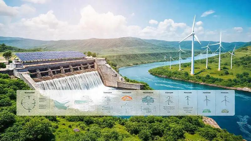 Energías renovables comparan un paisaje limpio