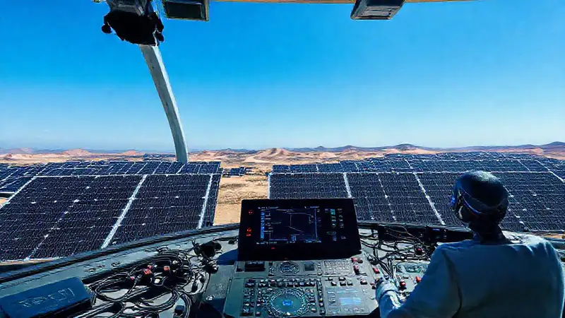 Controladores solares monitorean datos futuristas