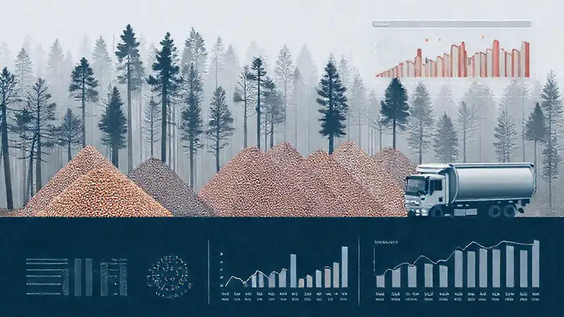 Pellets forestales: datos visualizados profesionalmente