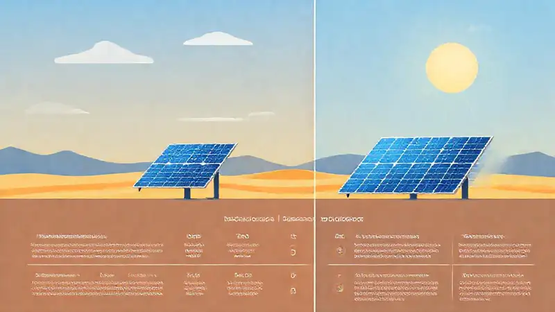 Paneles solares modernos iluminan el desierto