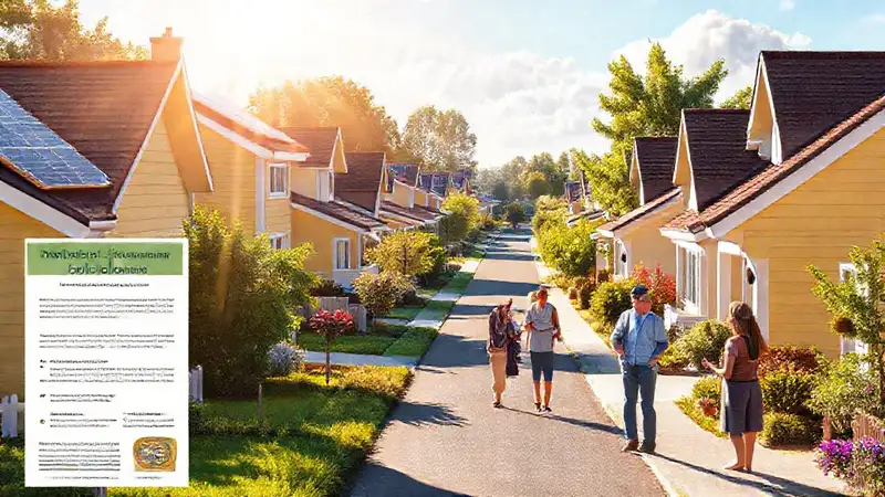 Vecinos sonríen bajo paneles solares