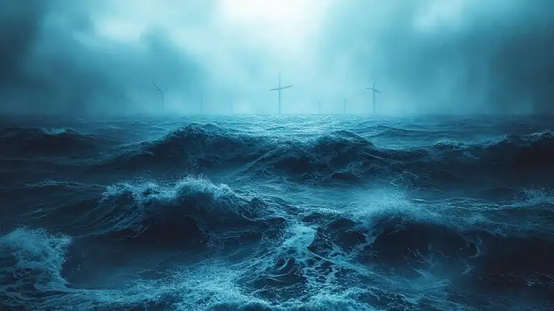 Océano dramático y energético futurista