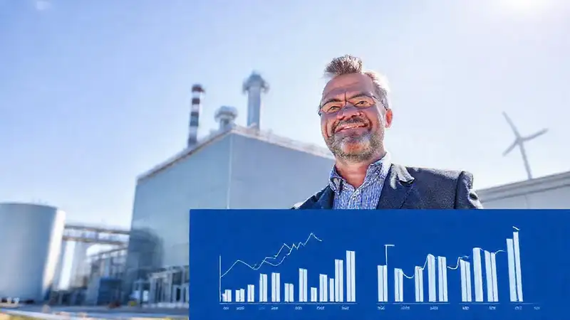 Planta de biomasa moderna genera energía verde