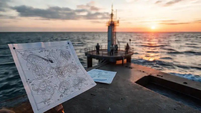 Ingenieros analizan datos marinos técnicos