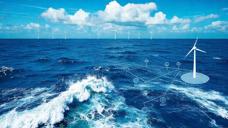 Energía oceánica sostenible se ilustra visualmente