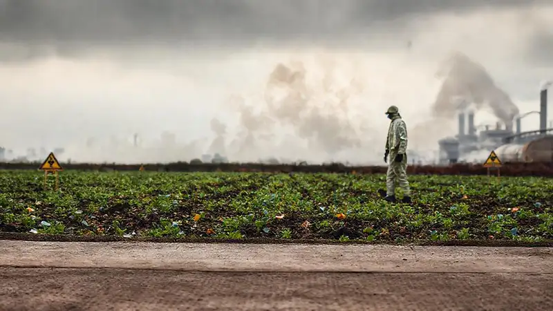 Contaminación industrial amenaza un paisaje sombrío