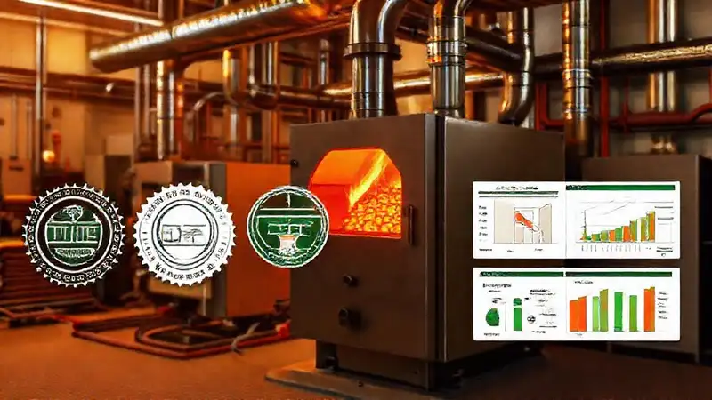 Quema de biomasa: ilustración técnica profesional