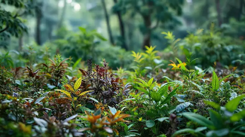Bosque exuberante: proyecto sostenible y vibrante
