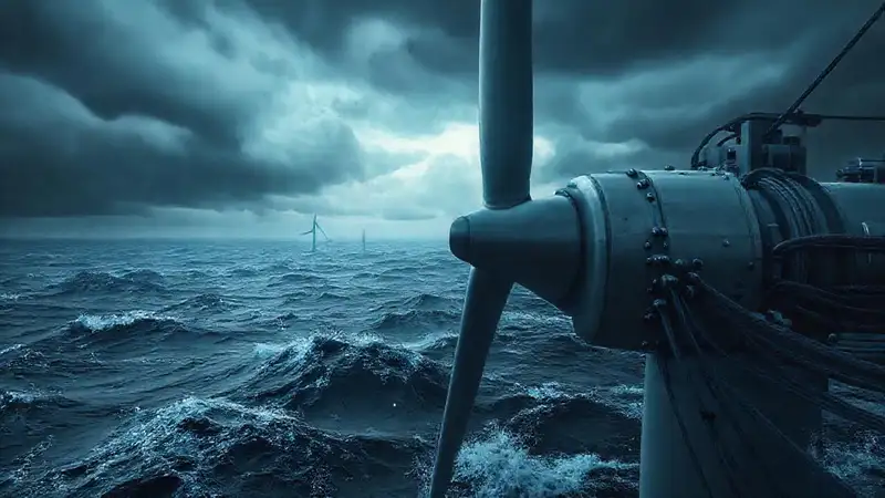 Turbinas marinas generan energía en tormenta
