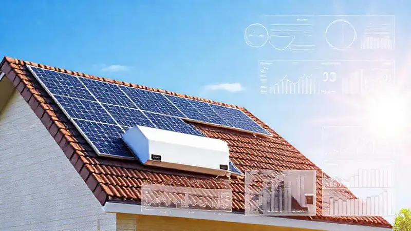 Paneles solares alimentan una casa moderna