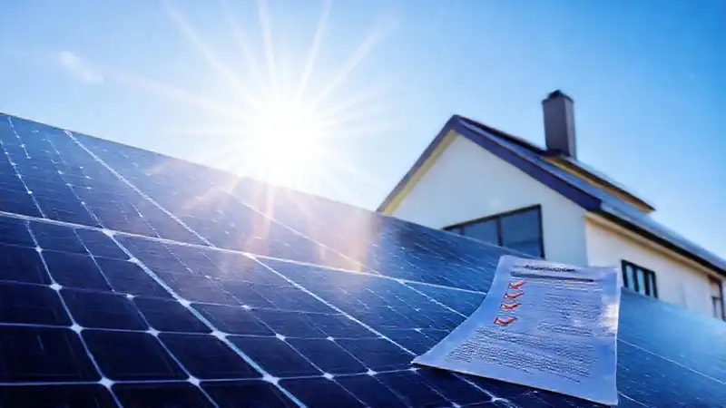 Paneles solares informan sobre una casa moderna