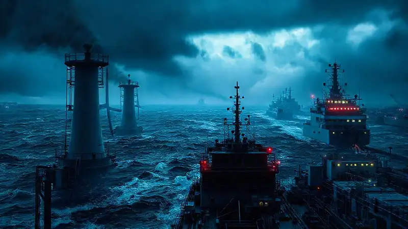Tormenta en el puerto, presagio sombrío
