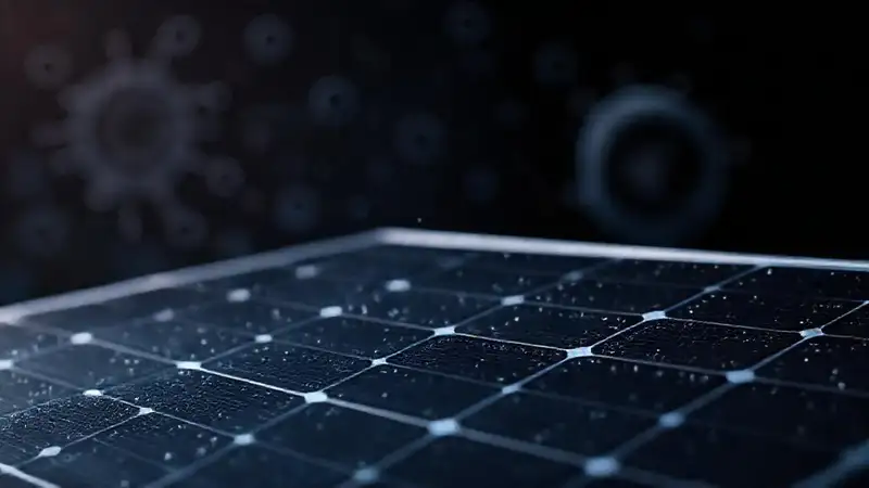 Panel solar: análisis científico difuminado y brillante