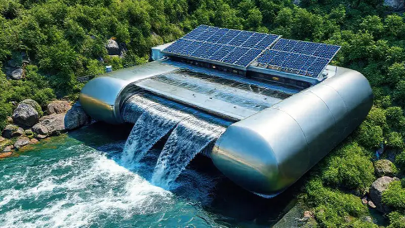 Una planta hidroeléctrica innovadora genera energía limpia
