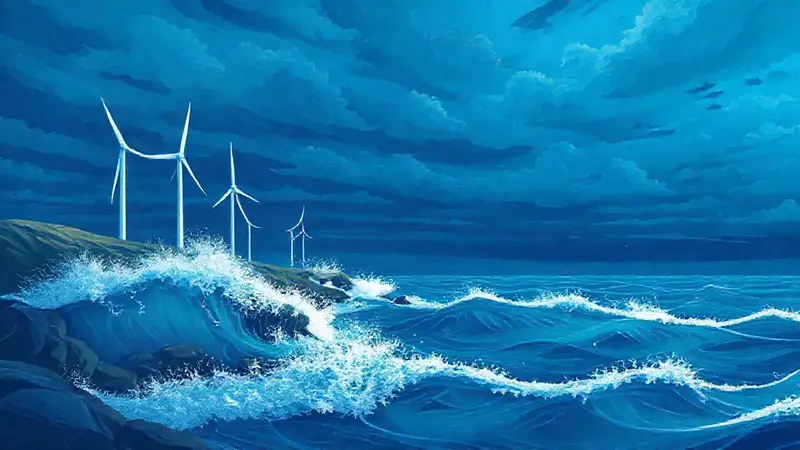 Turbinas marinas: vista oceánica