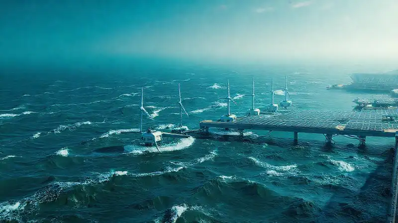 Un puerto moderno con energía oceánica