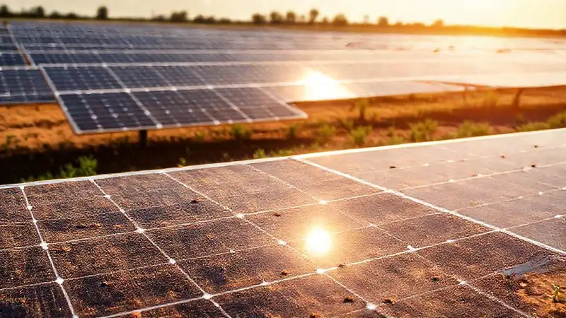 Paneles solares limpios protegen la agricultura
