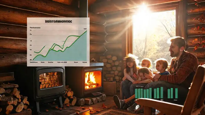Familia feliz disfruta cabaña acogedora y cálida