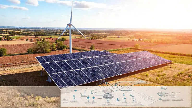 Energías renovables conectadas en diseño moderno