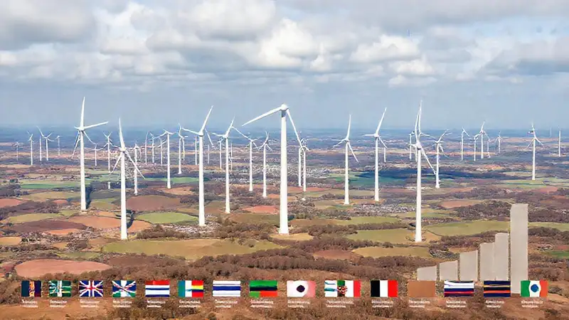 Turbinas eólicas generan energía internacionalmente eficiente