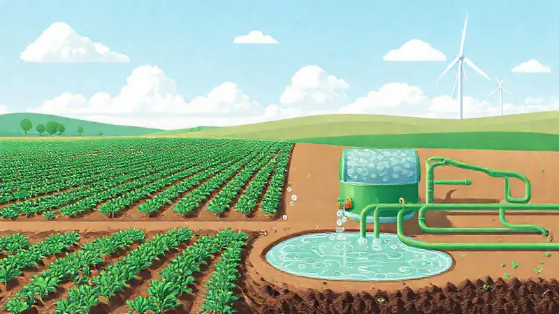 Campo agrícola genera energía renovable biogás