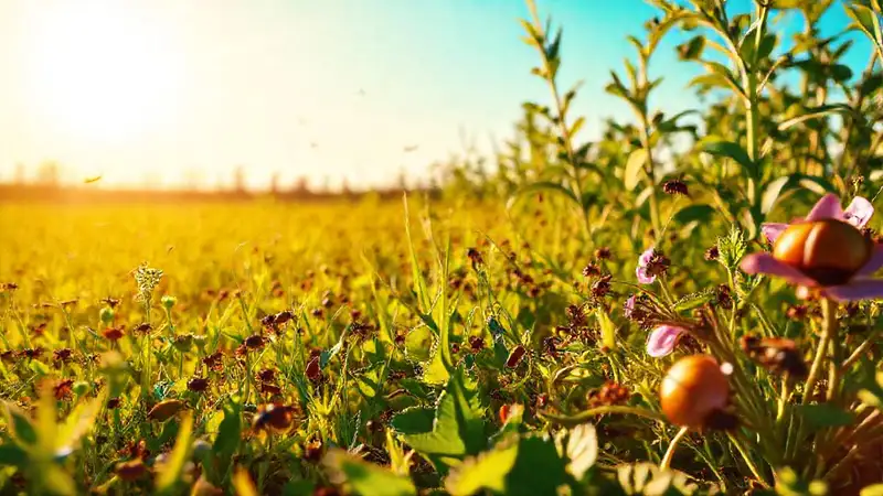 Un campo fértil y saludable brilla