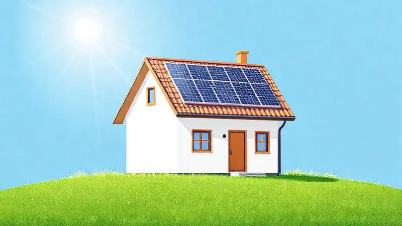 Casa moderna con energía solar