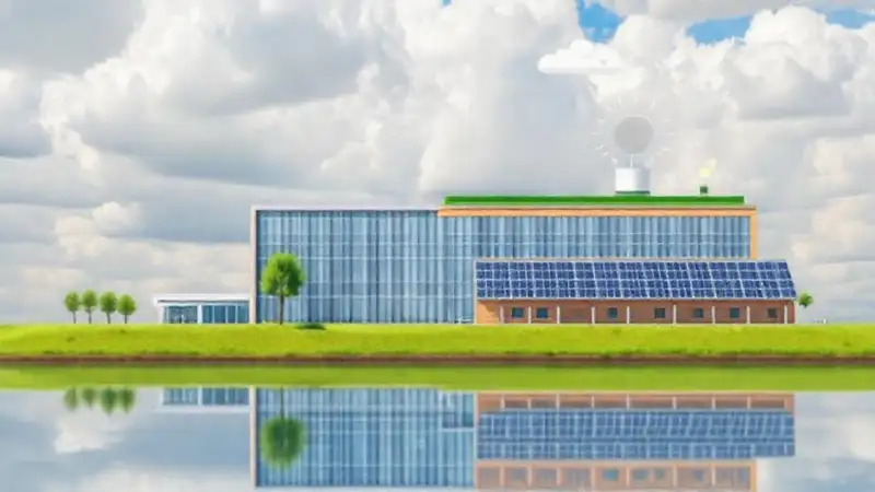 Edificio moderno genera energía sostenible