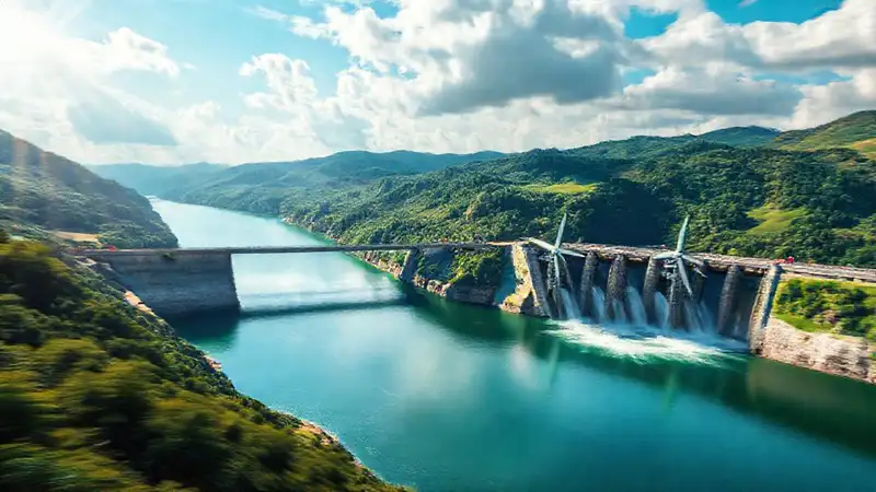 Presa hidroeléctrica crea un valle vibrante