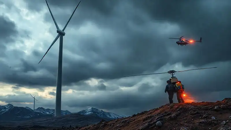 Tormenta destrozó turbina