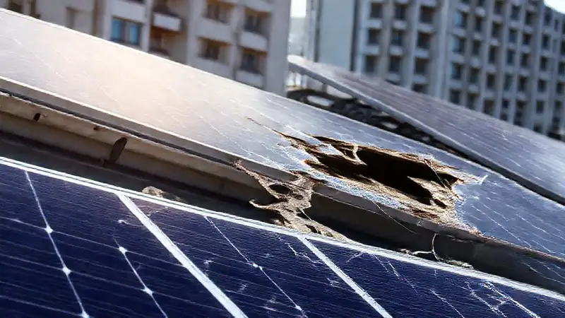 Paneles solares degradados necesitan reemplazo