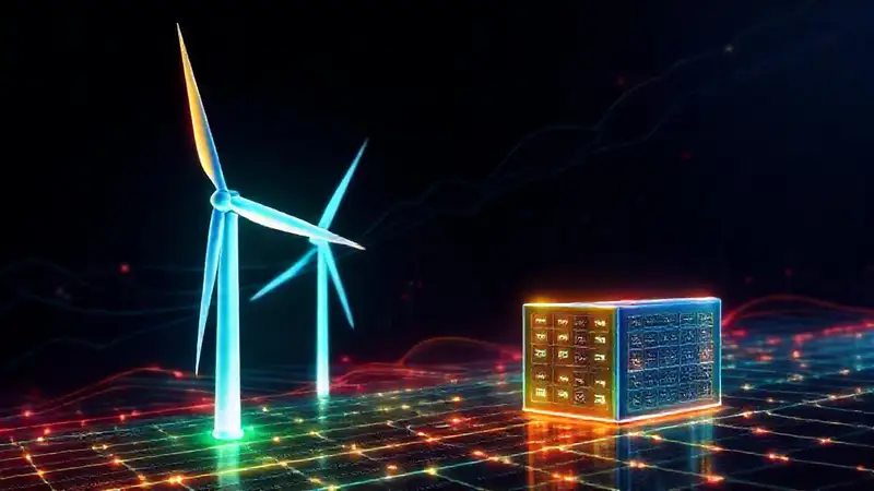 Energía limpia, visualización futurista y brillante