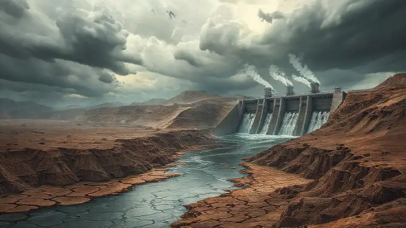 La sequía revela una presa inundada