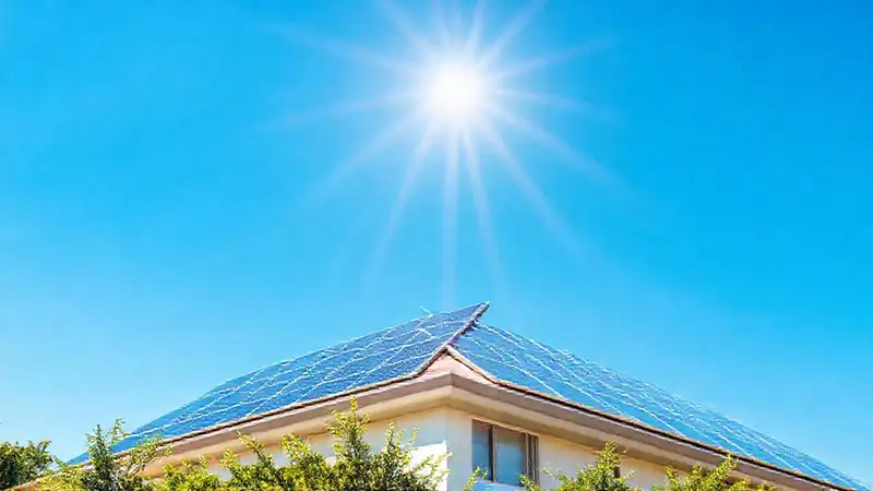 Edificio sostenible bajo el sol