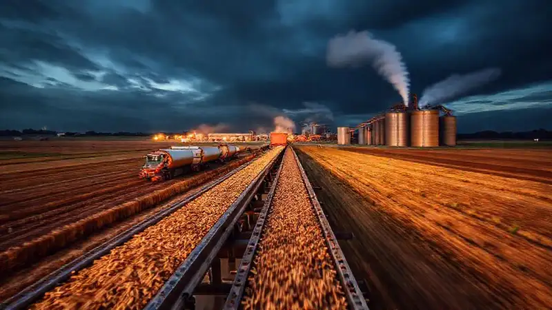 Transporte industrial de biomasa