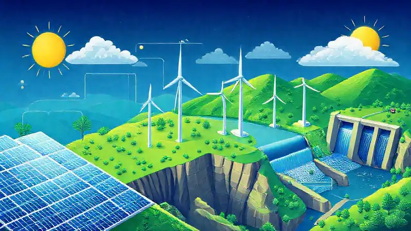 Energía limpia y futurista conectada